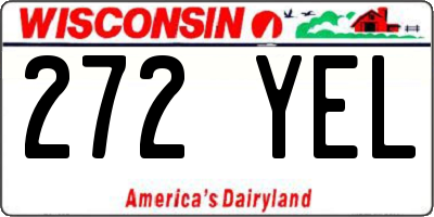 WI license plate 272YEL