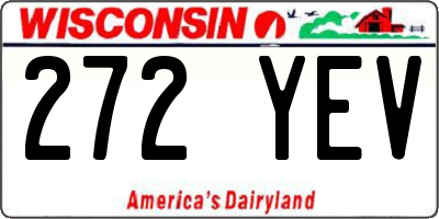 WI license plate 272YEV