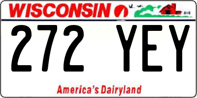 WI license plate 272YEY