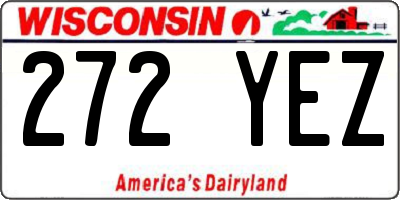 WI license plate 272YEZ