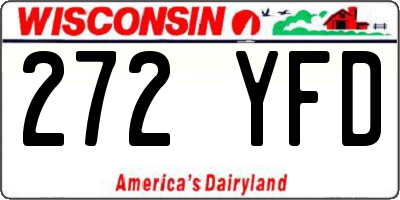 WI license plate 272YFD