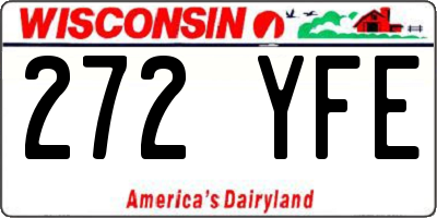 WI license plate 272YFE