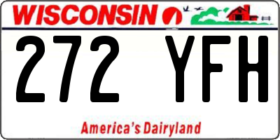 WI license plate 272YFH