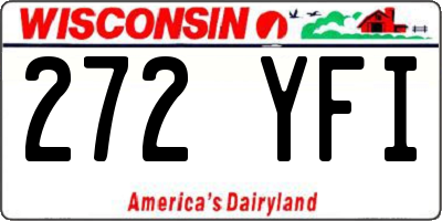 WI license plate 272YFI