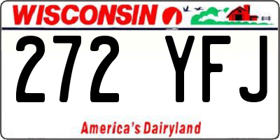 WI license plate 272YFJ