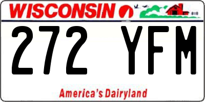 WI license plate 272YFM