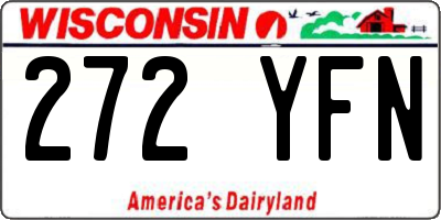 WI license plate 272YFN