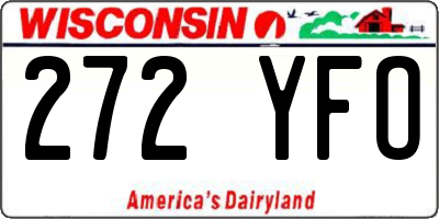 WI license plate 272YFO