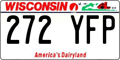 WI license plate 272YFP