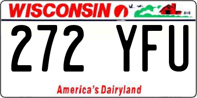 WI license plate 272YFU