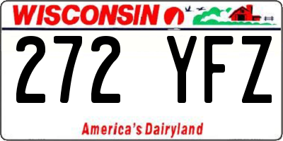 WI license plate 272YFZ