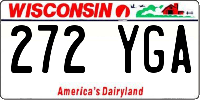 WI license plate 272YGA