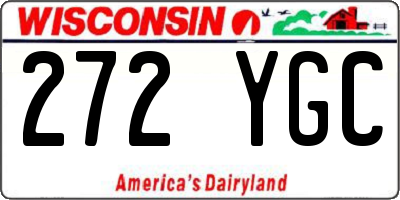 WI license plate 272YGC