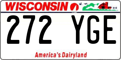 WI license plate 272YGE