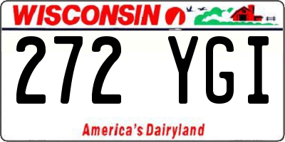 WI license plate 272YGI