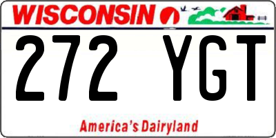 WI license plate 272YGT