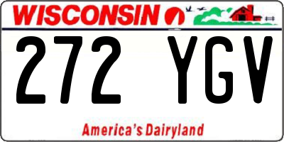 WI license plate 272YGV