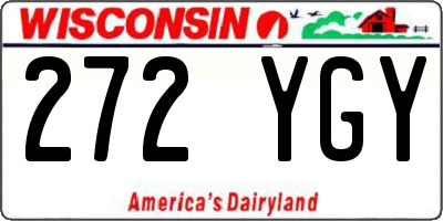 WI license plate 272YGY