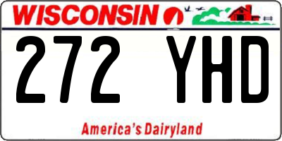 WI license plate 272YHD