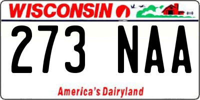 WI license plate 273NAA