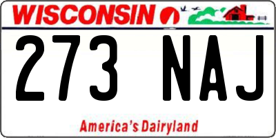 WI license plate 273NAJ