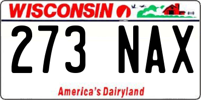 WI license plate 273NAX