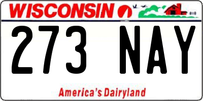 WI license plate 273NAY