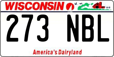 WI license plate 273NBL