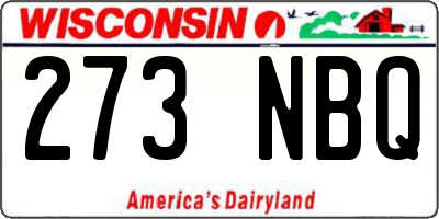 WI license plate 273NBQ