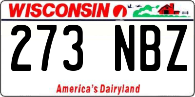 WI license plate 273NBZ