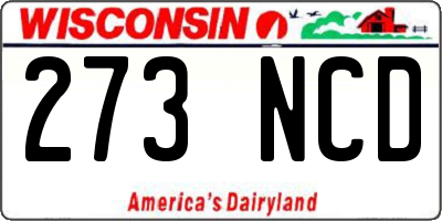 WI license plate 273NCD