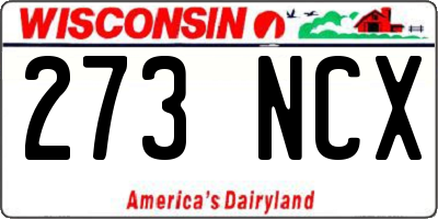 WI license plate 273NCX