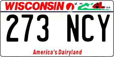 WI license plate 273NCY