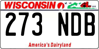 WI license plate 273NDB