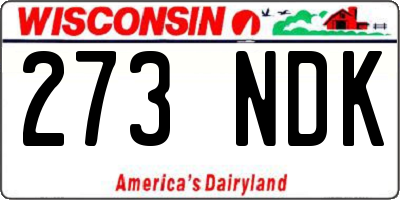 WI license plate 273NDK