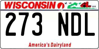 WI license plate 273NDL