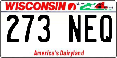 WI license plate 273NEQ