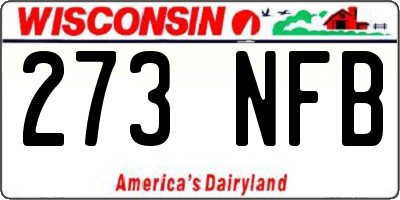 WI license plate 273NFB