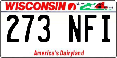 WI license plate 273NFI