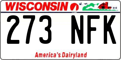 WI license plate 273NFK