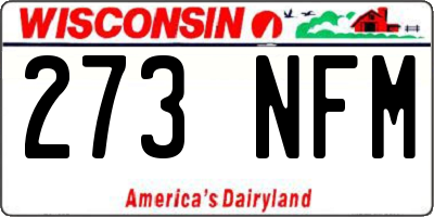 WI license plate 273NFM