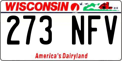 WI license plate 273NFV