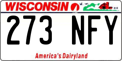 WI license plate 273NFY