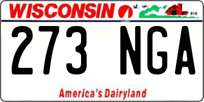 WI license plate 273NGA