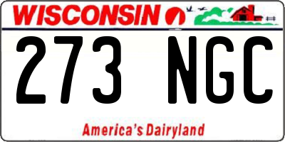 WI license plate 273NGC