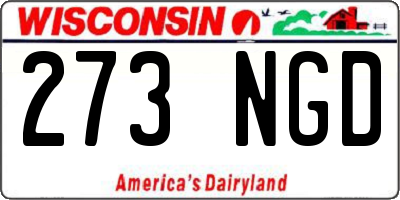 WI license plate 273NGD