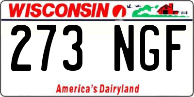 WI license plate 273NGF