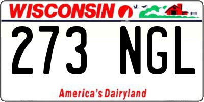 WI license plate 273NGL