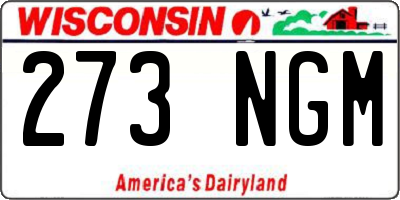 WI license plate 273NGM