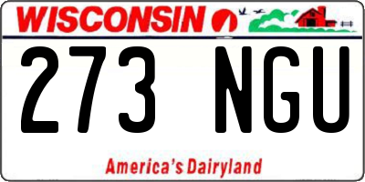 WI license plate 273NGU